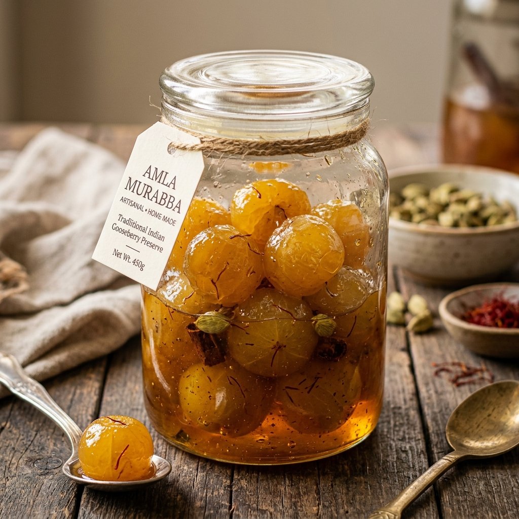Amla Murabba (Sweet Gooseberry Preserve)